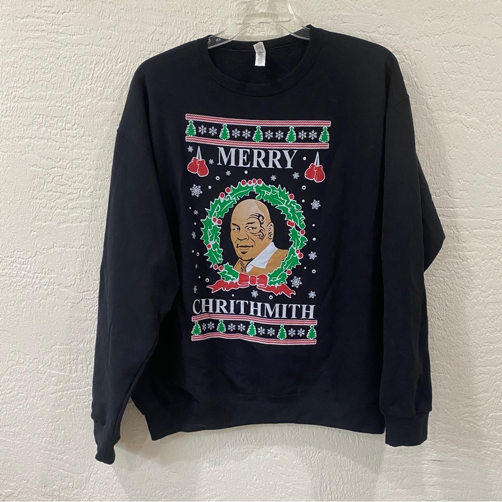 Holiday Christmas sweater - Mike Tyson merry Chrithmith- sz XL